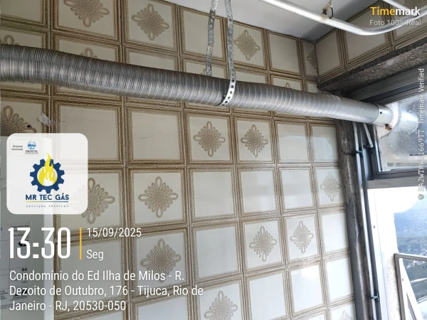 Aplicação de resina em tubulação de gás na Zona Sul