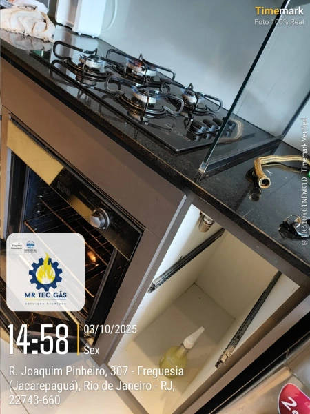 Conversão de fogão de botijão para gás encanado