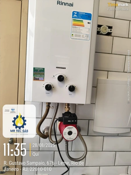 Instalação de aquecedores na Ilha do Governador