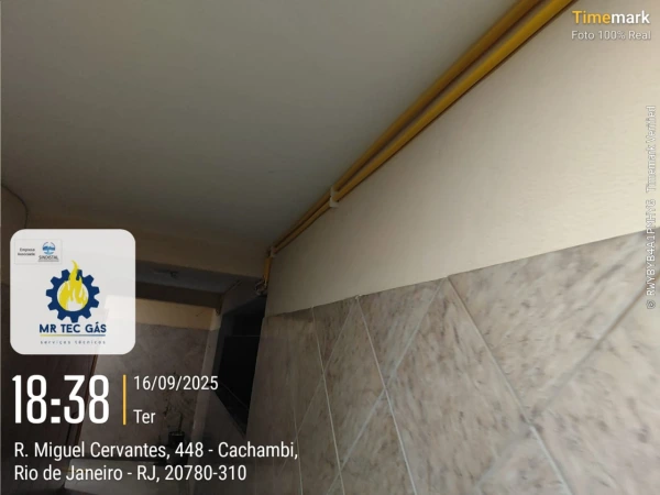 Instalação de tubulação de gás encanado