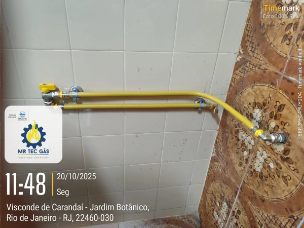 Instalação de tubulação de gás na Ilha do Governador