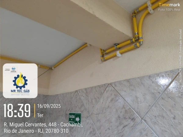 Serviço de resina para tubulação de gás na Ilha do Governador