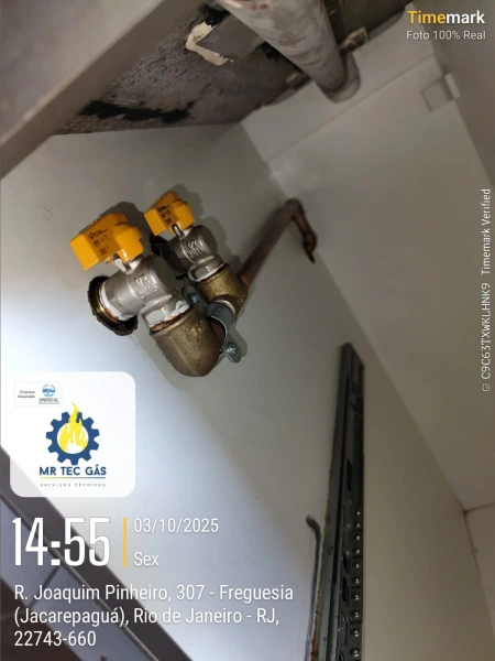 Teste de estanqueidade de gás em condomínio